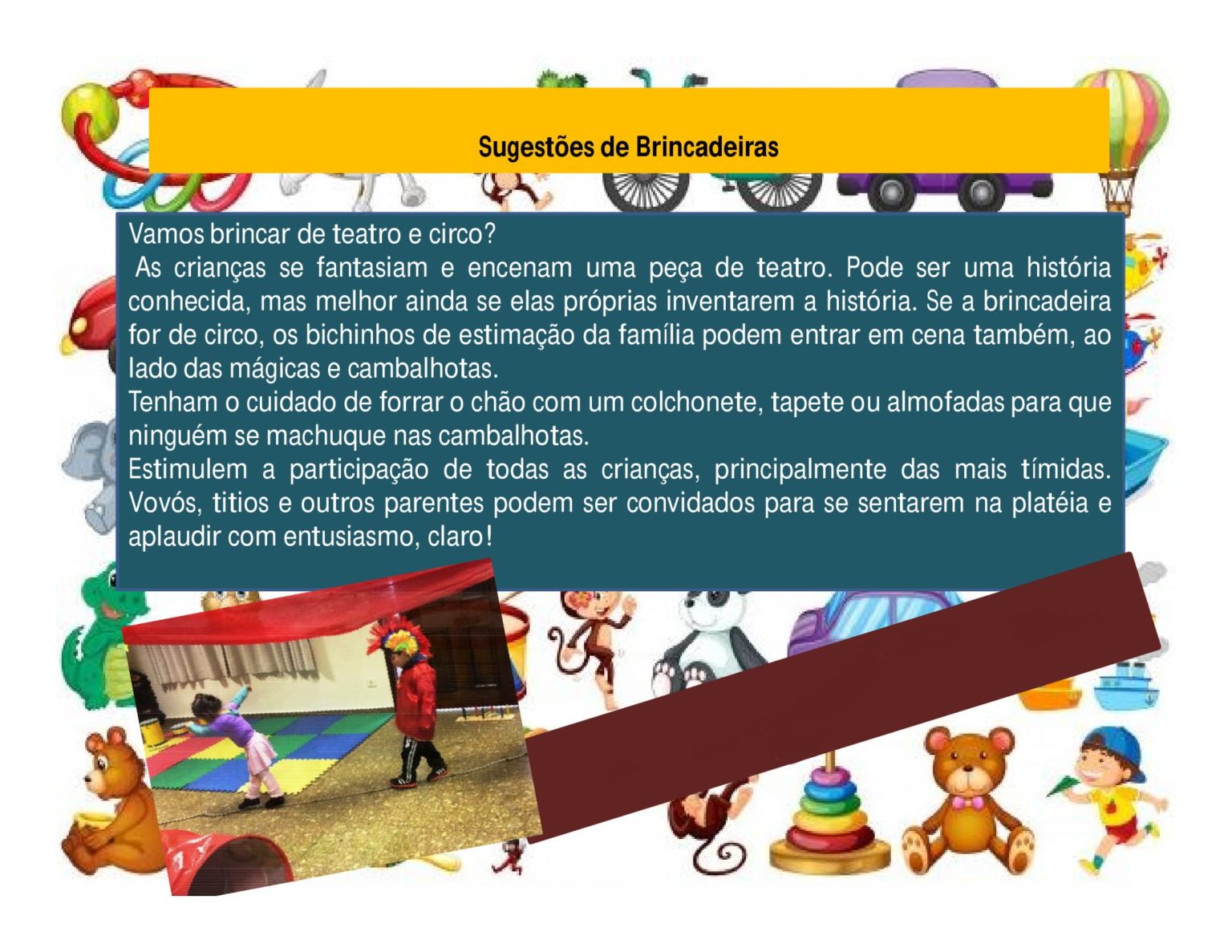 SUGESTÕES DE BRINCADEIRAS PARA EDUCAÇÃO INFANTIL - Cuca Super legal ...