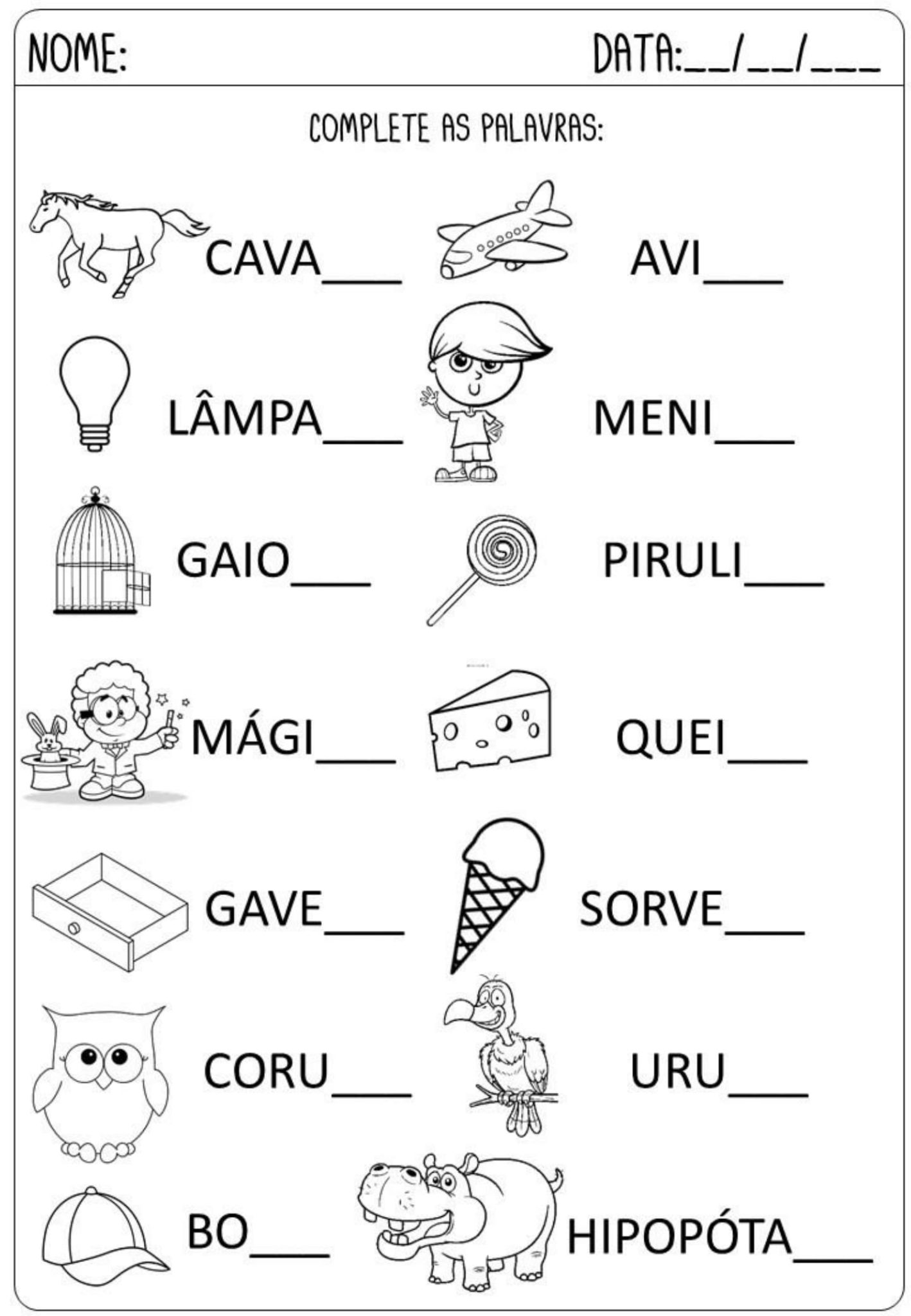 1º Ano Atividades De AlfabetizaÇÃo SÍlabas Simples Cuca Super Legal Educação 