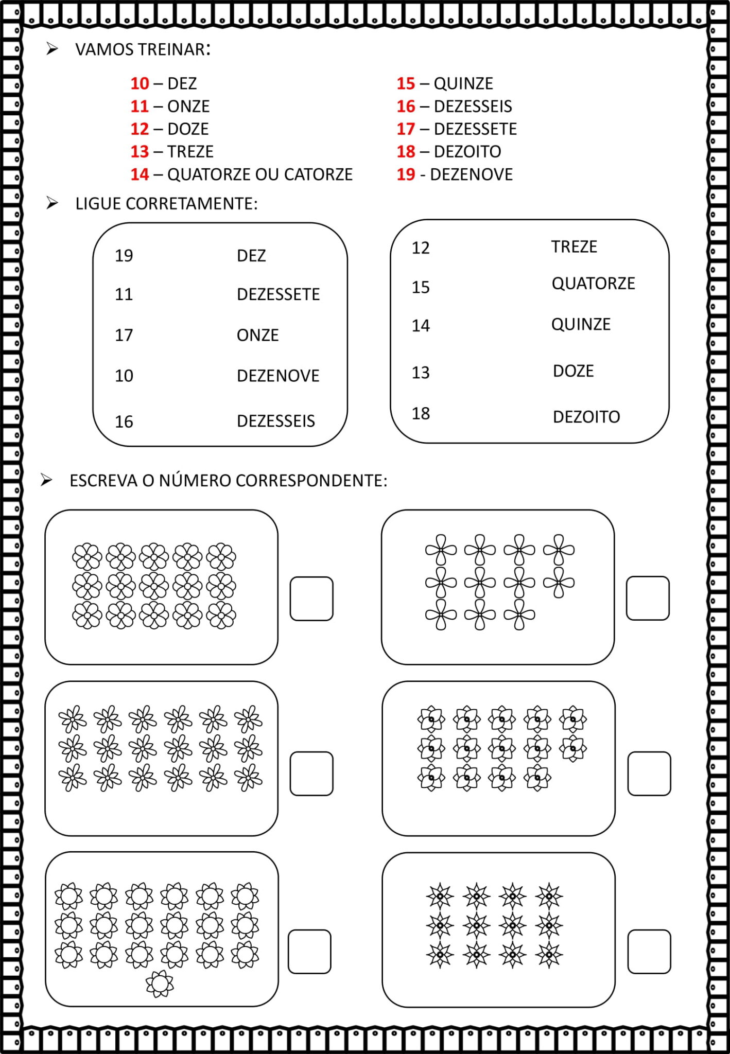 1º ANO - Atividades envolvendo os números de 10 a 100 - Cuca Super ...