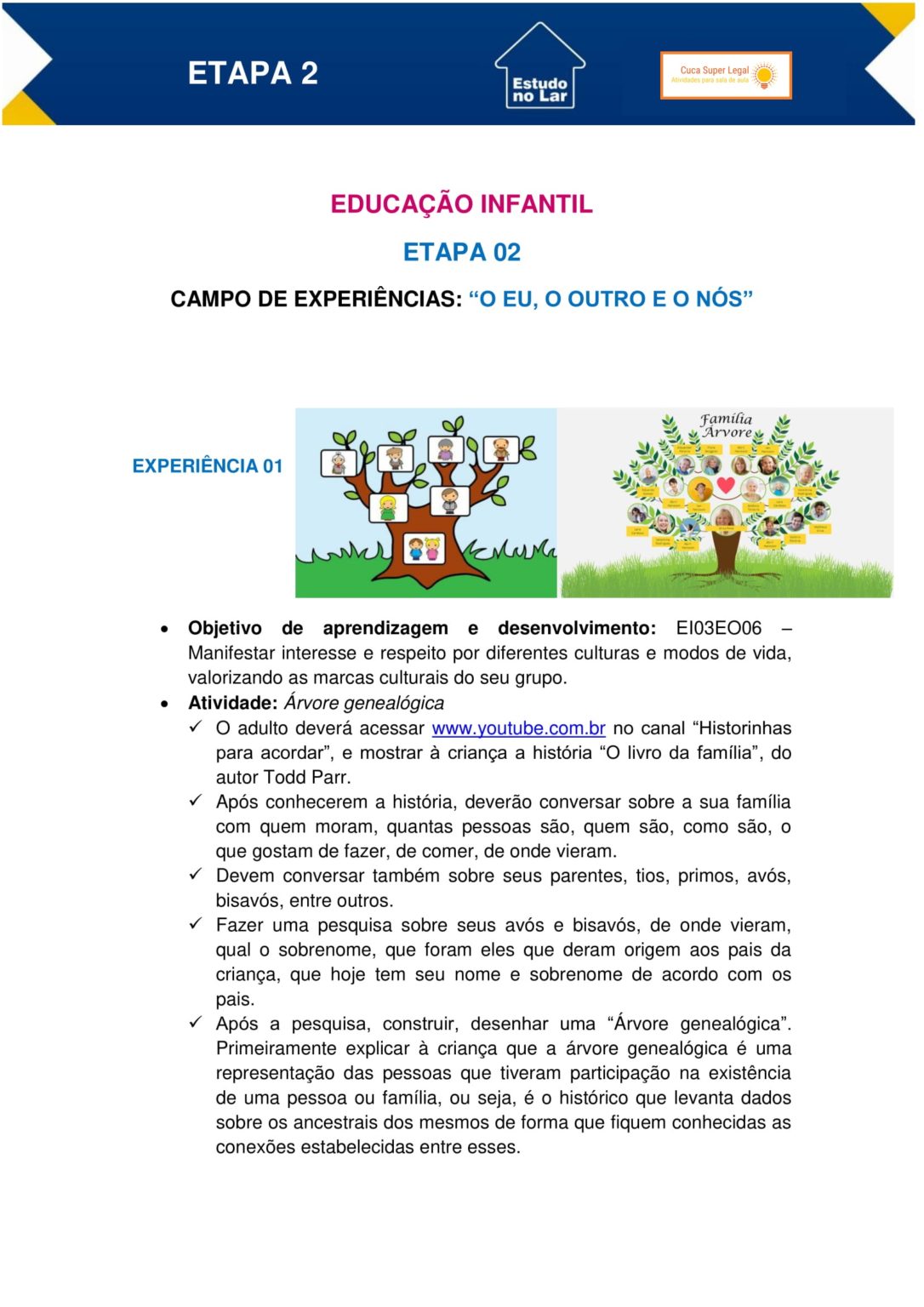 Plano De Aula Para Educação Infantil 3 Anos - ZULEDU