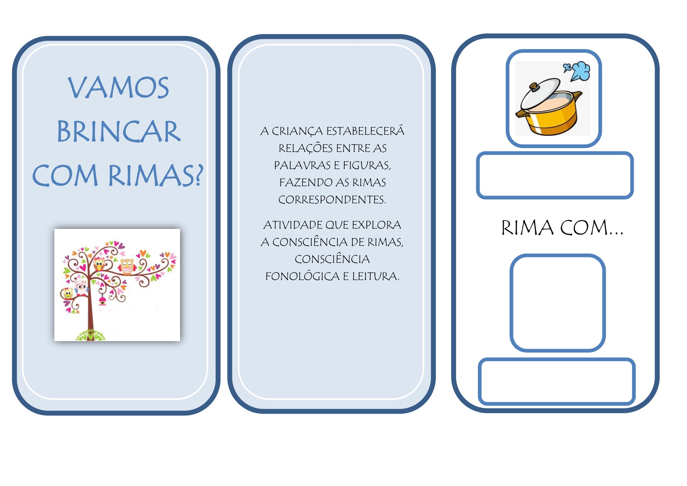 Vamos Brincar Com Rimas Atividade Que Explora A ConsciÊncia De Rimas ConsciÊncia FonolÓgica E 2505