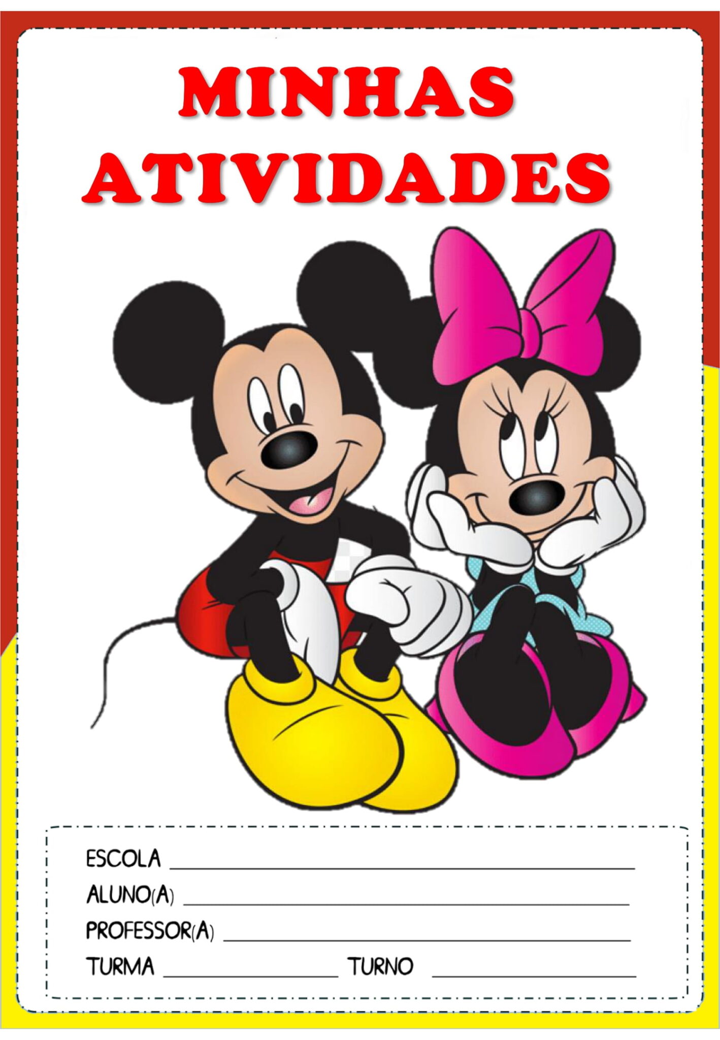 Capinhas de caderno do Mickey - Cuca Super legal - Educação ...