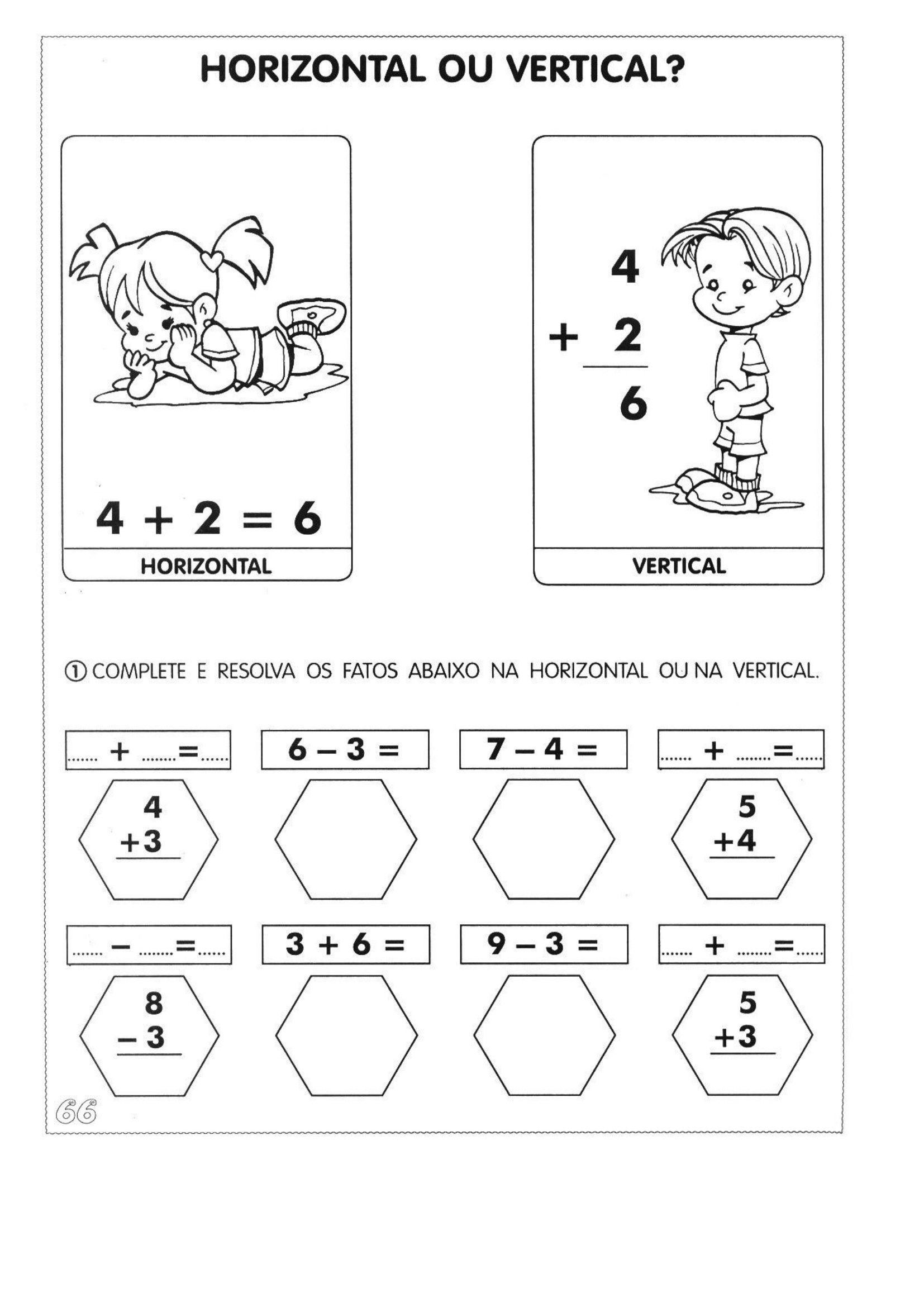 1º ANO - Atividades de matemática - números e quantidades, operações ...