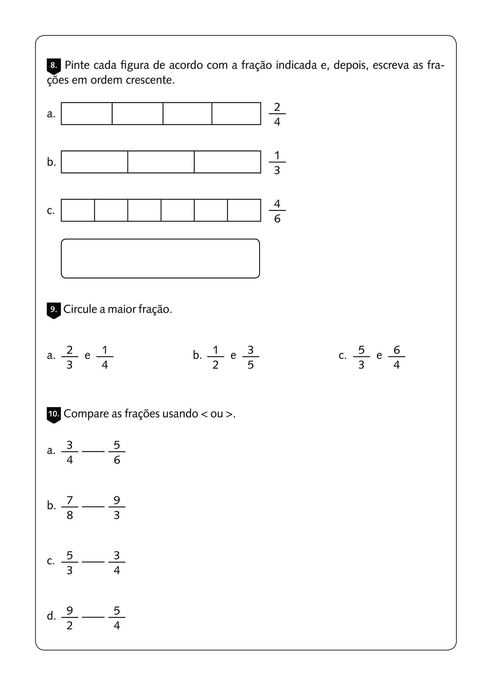 5º ANO - ATIVIDADES DE MATEMÁTICA - FRAÇÕES - Cuca Super legal ...