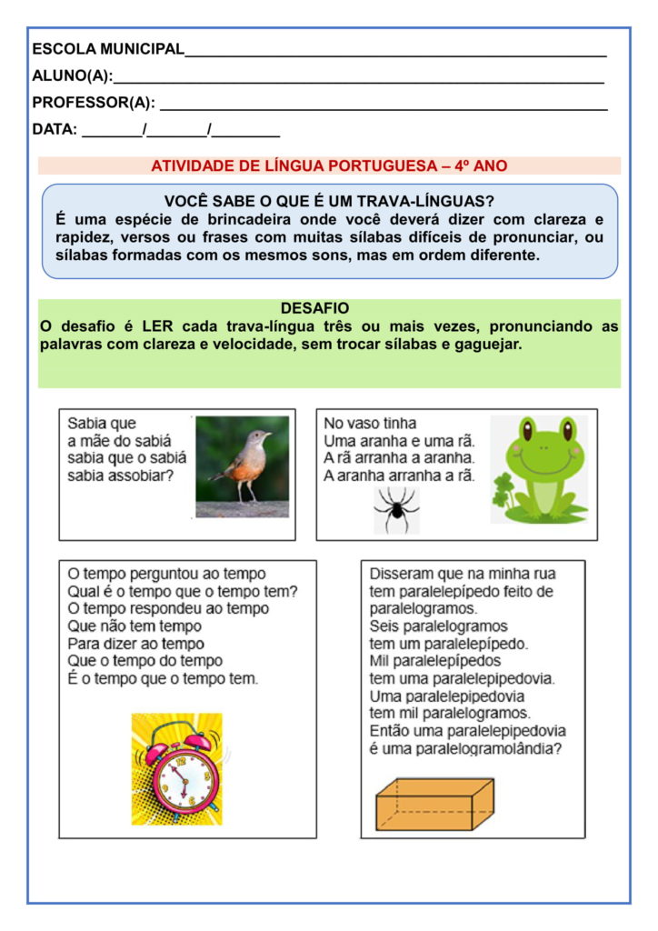 Esquenta - Izar ou isar? - Planos de aula - 4º ano - Língua Portuguesa