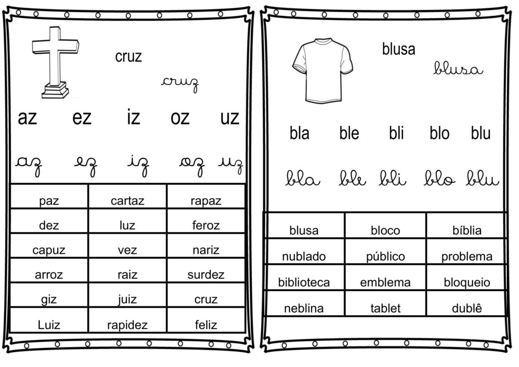 FICHAS DE LEITURA - SÍLABAS COMPLEXAS - Cuca Super legal - Educação,  coordenação, psicopedagogia e orientação educacional