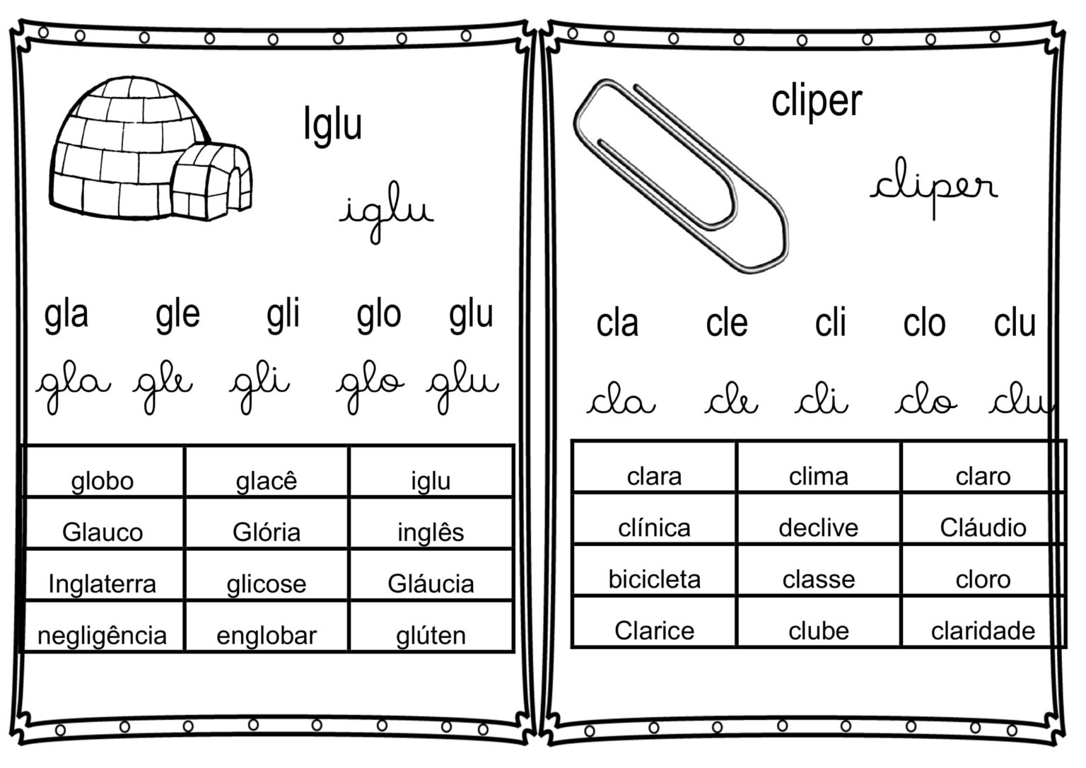 Fichas De Leitura S Labas Complexas Cuca Super Legal Educa O