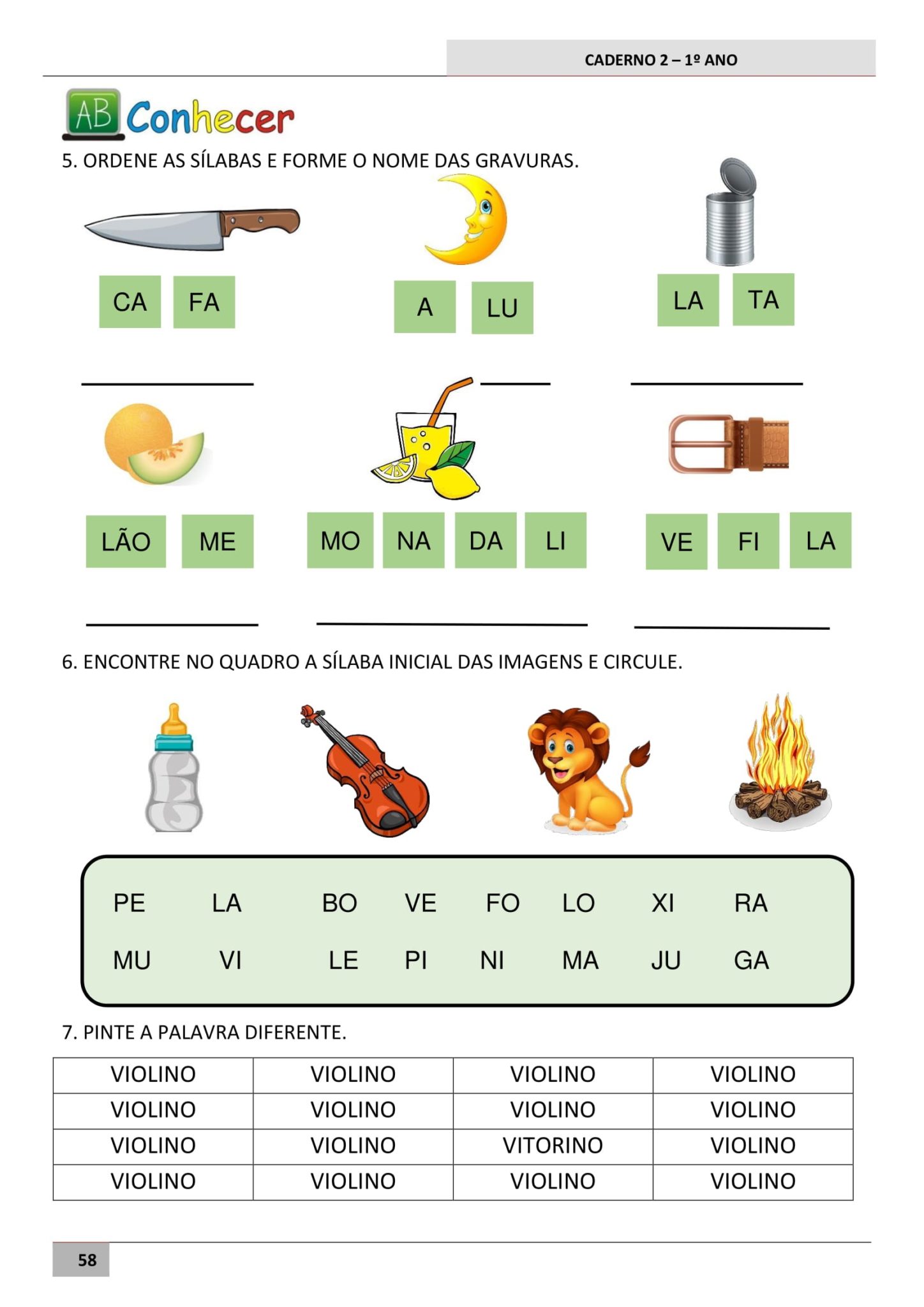 Caderno De Atividades 1 Ano Fundamental