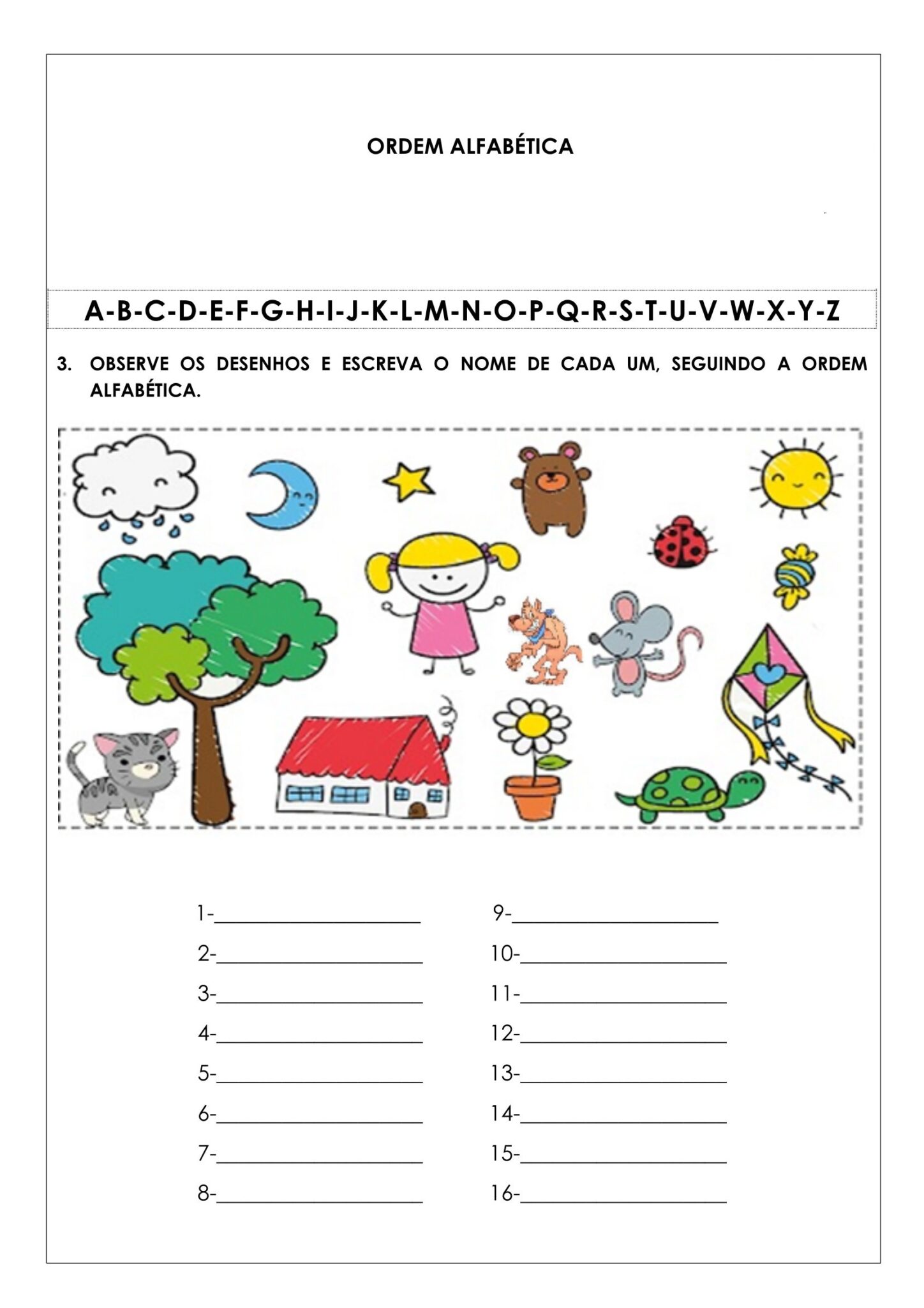 2º ANO - Atividades de língua portuguesa - ordem alfabética e outros ...