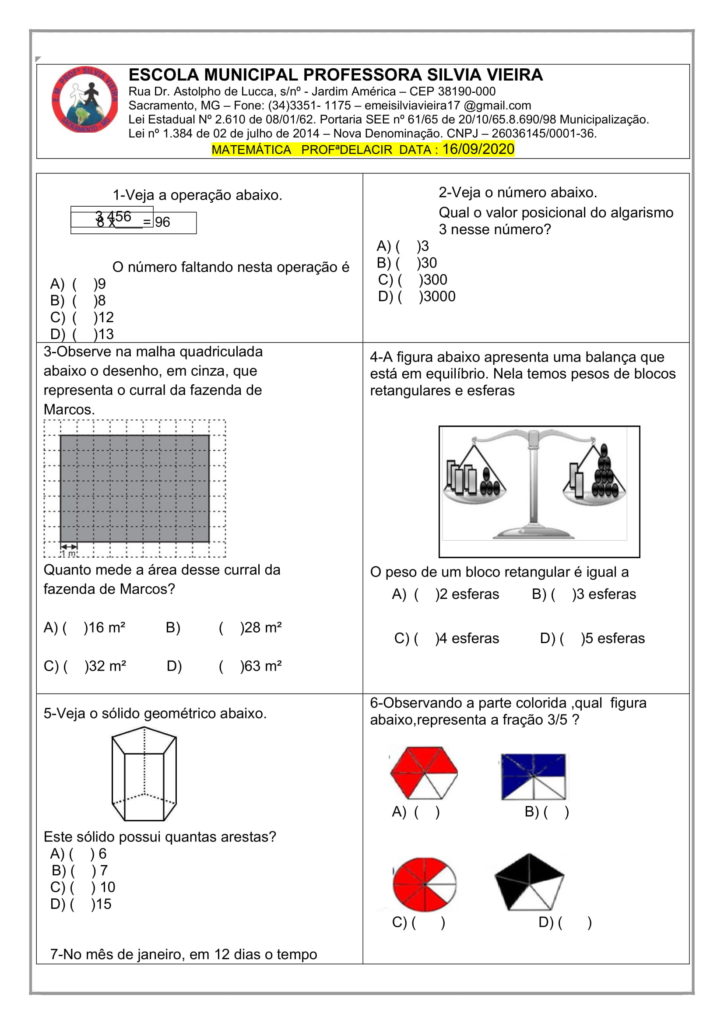 Brincando com frações - Planos de Aula - 4º Ano