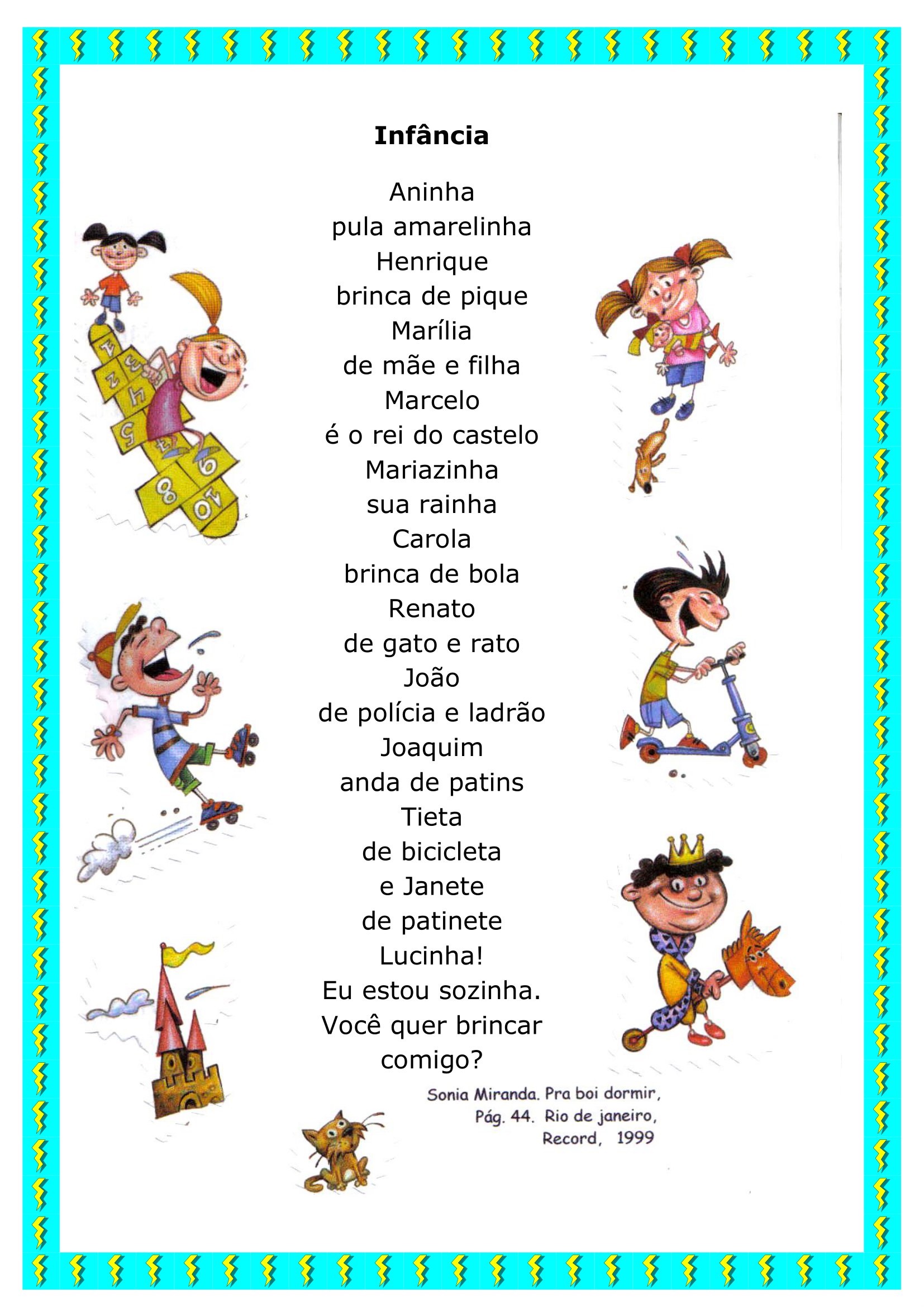 3º e 4º ano - Atividades de interpretação do gênero textual - poema ...