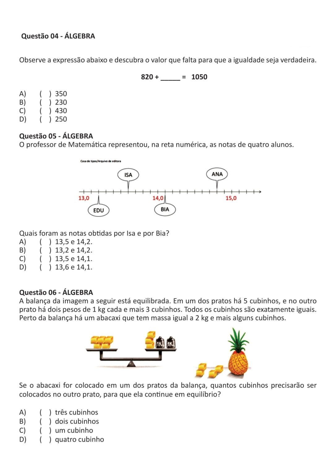 5º ANO - ATIVIDADES DE MATEMÁTICA - REVISÃO - Cuca Super legal ...