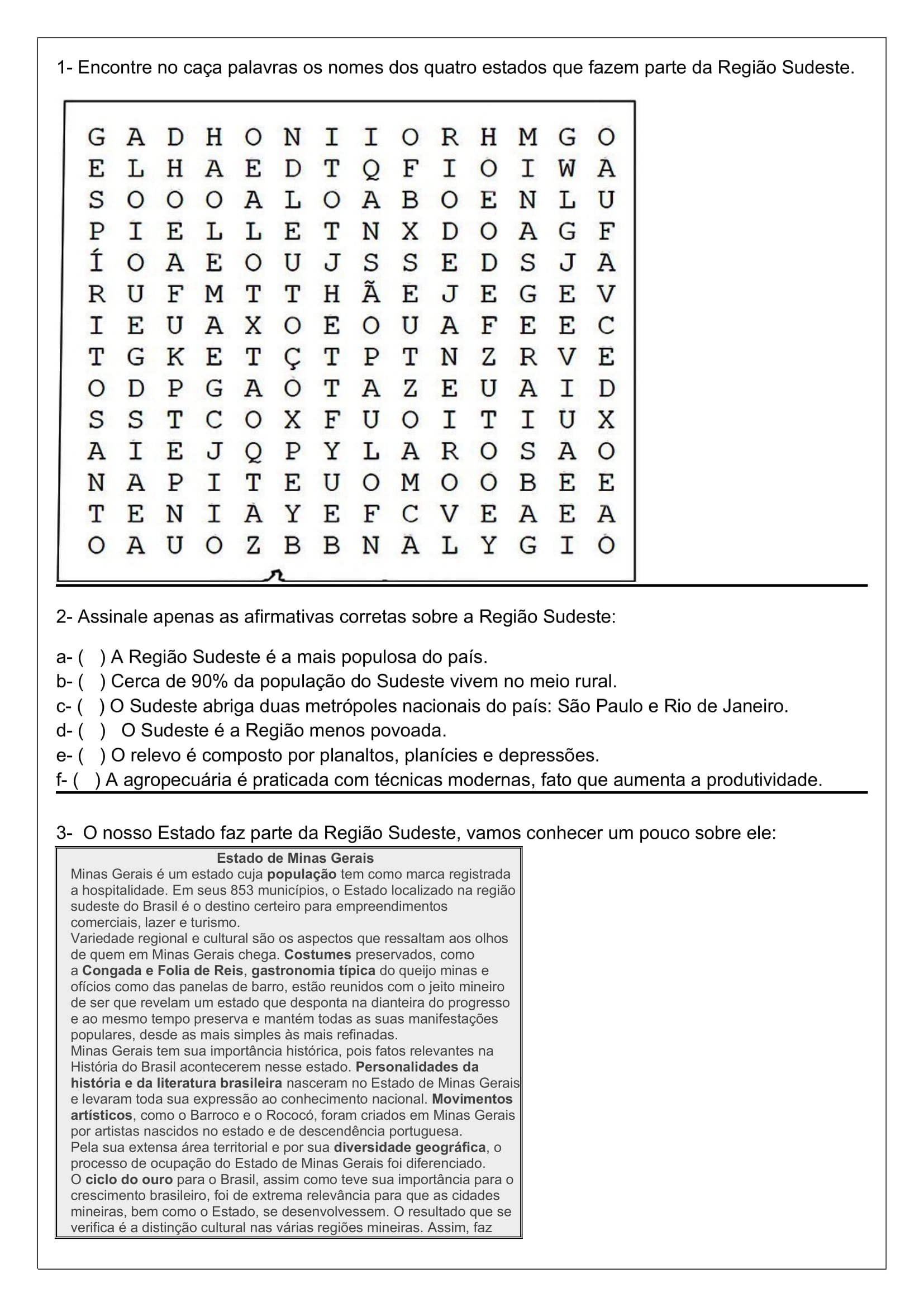 5º ano / Aula integrada geografia e história: REGIÃO SUDESTE - Cuca ...