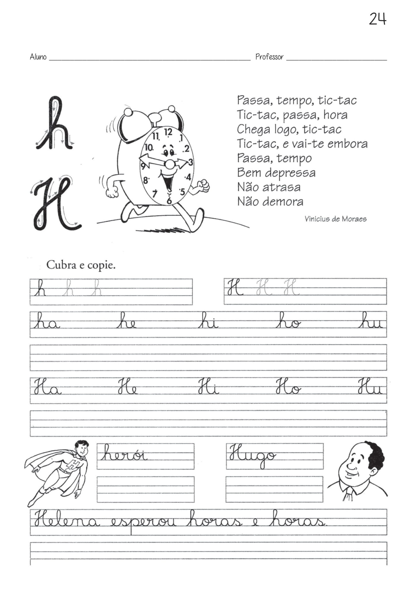 Apostila para reforçar a letra cursiva - Cuca Super legal - Educação ...