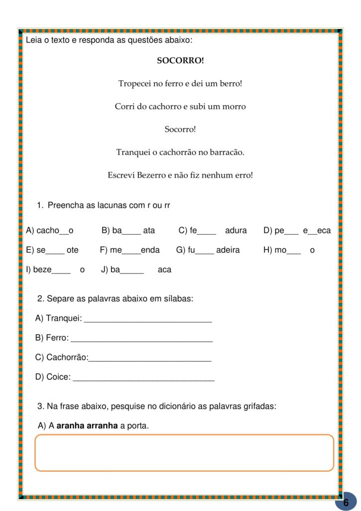 Atividades de interpretação de texto 5º ano - português 5º ano