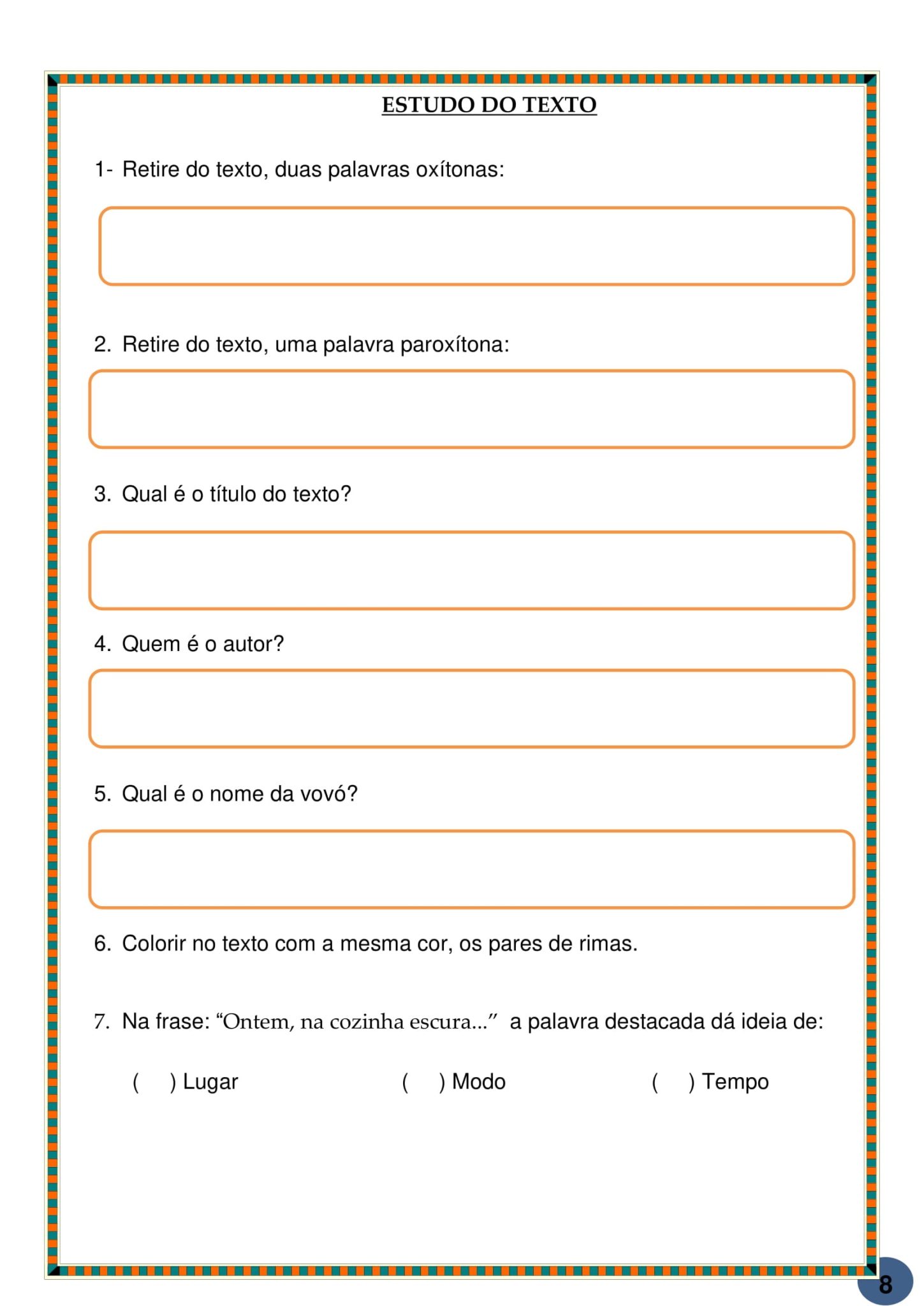 5º Ano Atividades De Leitura E InterpretaÇÃo De Texto Cuca Super Legal Educação 7911