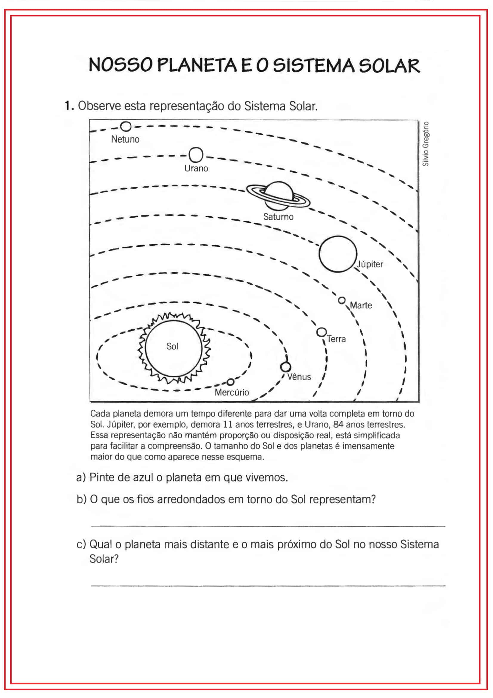 5º ANO - ATIVIDADES DE GEOGRAFIA - SISTEMA SOLAR - Cuca Super legal ...