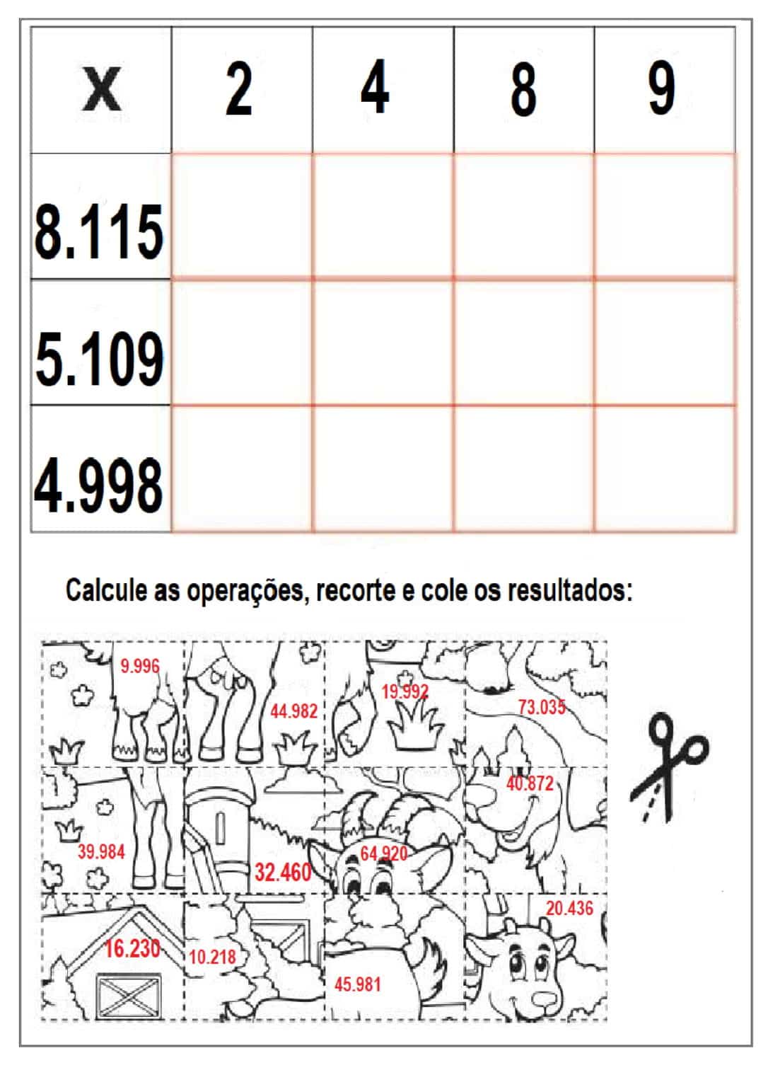 5º ANO - ATIVIDADES LÚDICAS DE MATEMÁTICA - OPERAÇÕES / QUEBRA ...