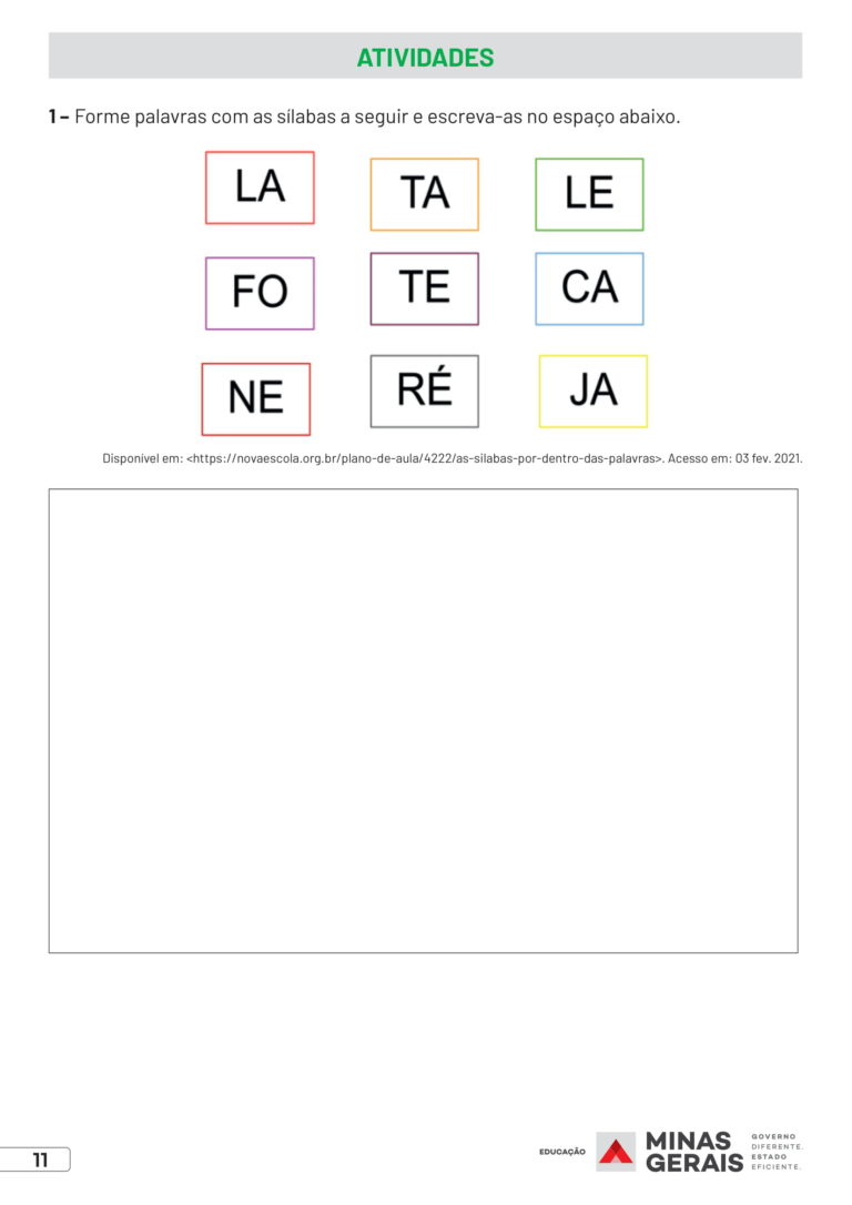 2º ano - Atividades de língua portuguesa - construção do sistema ...