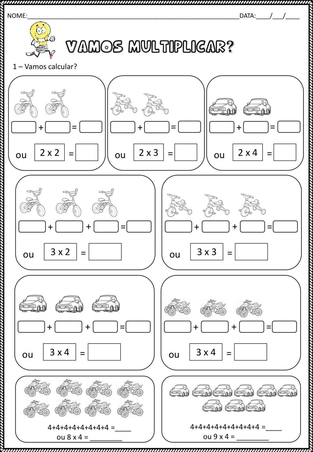 3º ano - multiplicação - Atividades de matemática envolvendo exercícios ...