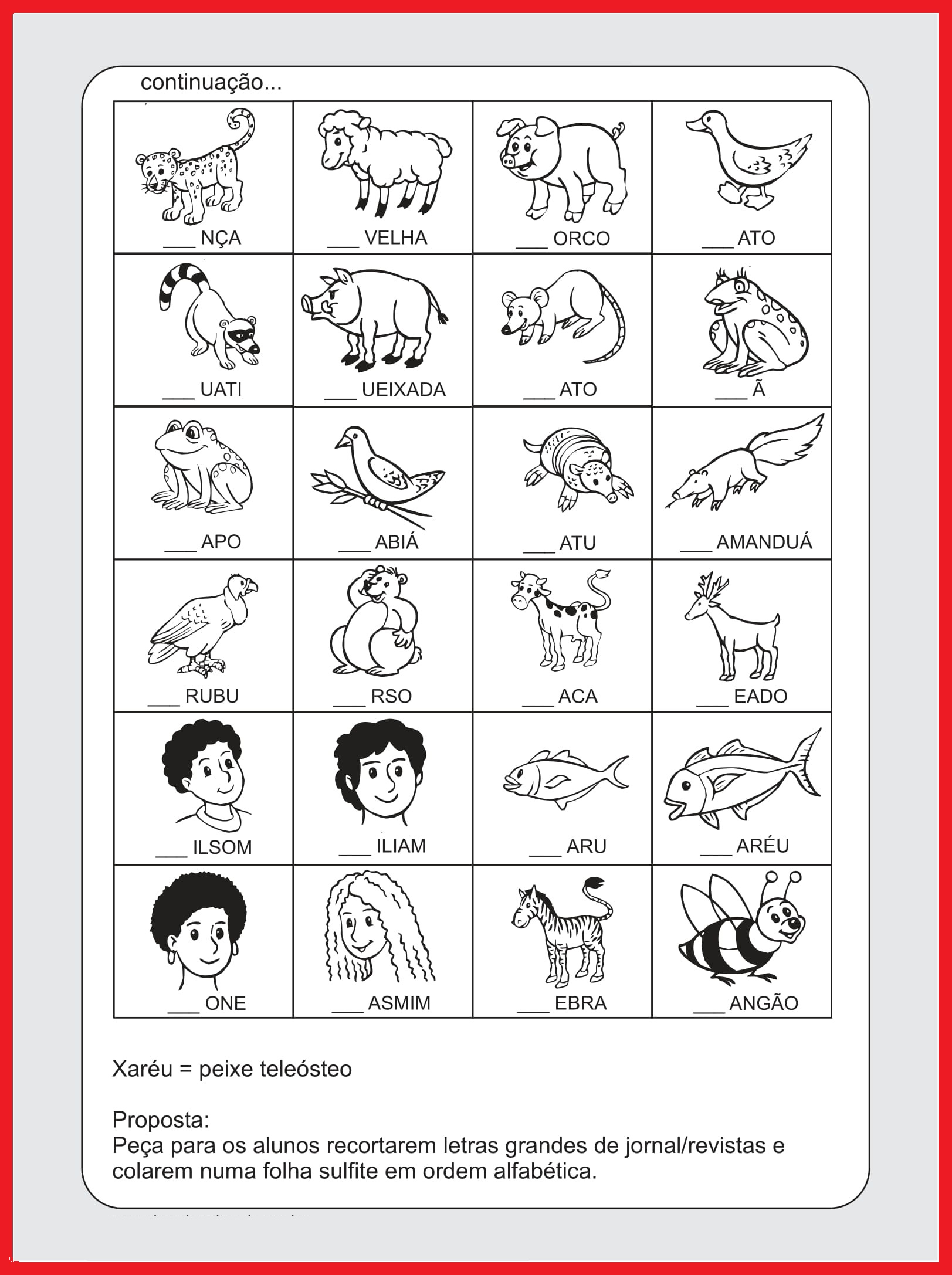 1° e 2° ANO - ATIVIDADES DE ALFABETIZAÇÃO / letra de forma e cursiva ...