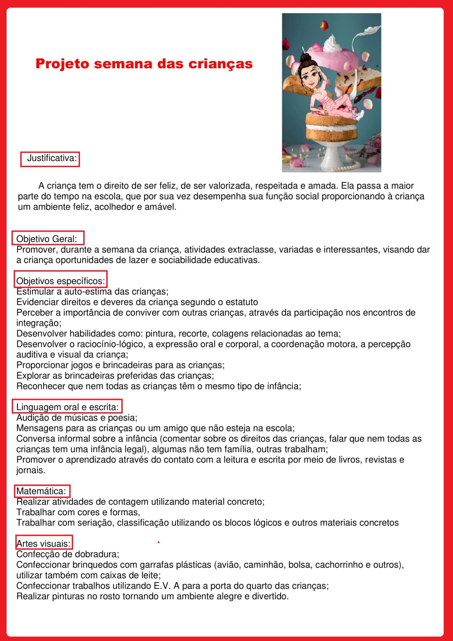 PROJETO SEMANA DAS CRIANÇAS - Cuca Super legal - Educação, coordenação ...