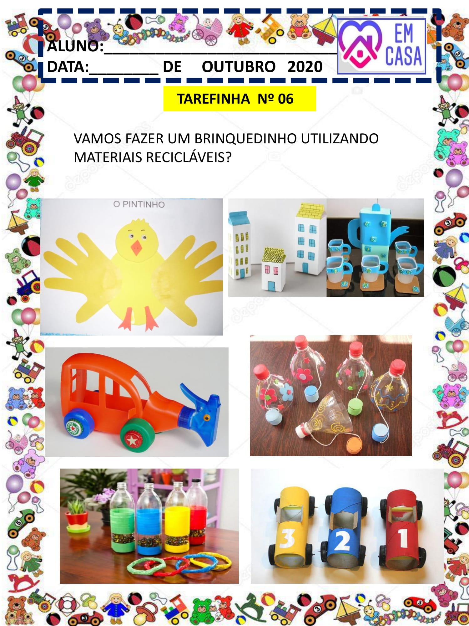 ED. INFANTIL - ATIVIDADES PARA A SEMANA DAS CRIANÇAS - confecção de ...
