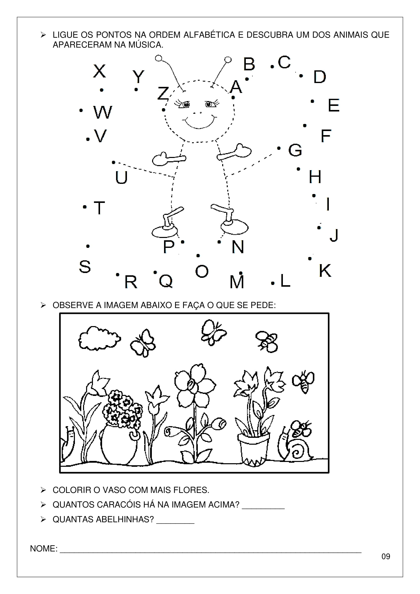 2º PERÍODO DA ED. INFANTIL - ATIVIDADES COM ALFABETO COMPLETO - Cuca ...