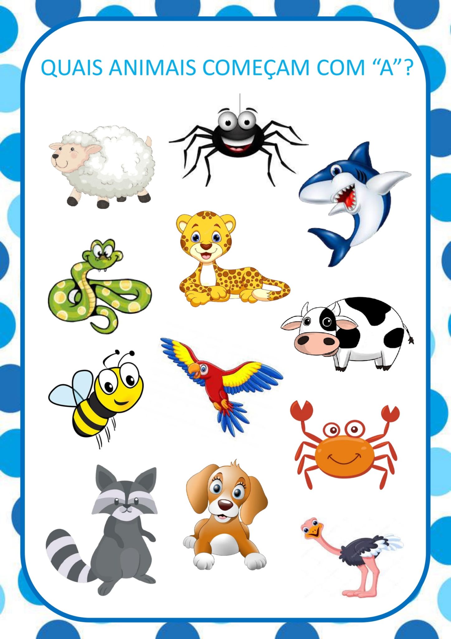 Ed. infantil - Atividades com as vogais - ENCONTRE OS ANIMAIS - Cuca ...