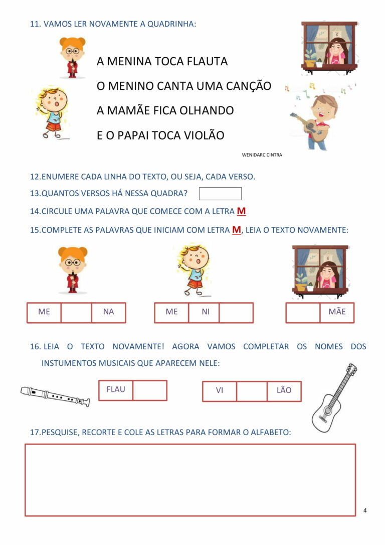 1º ano - Atividades de língua portuguesa - com as habilidades da BNCC ...