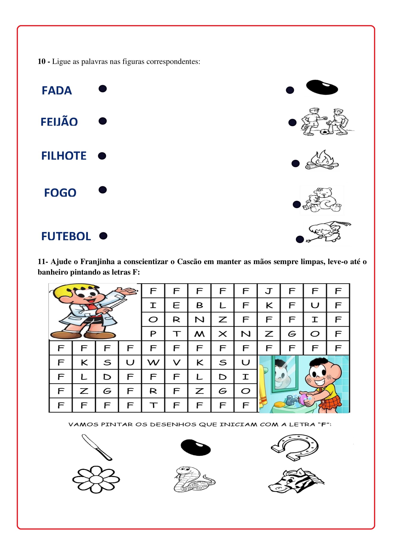 1º ano - Atividades de língua portuguesa e ciências - habilidade ...