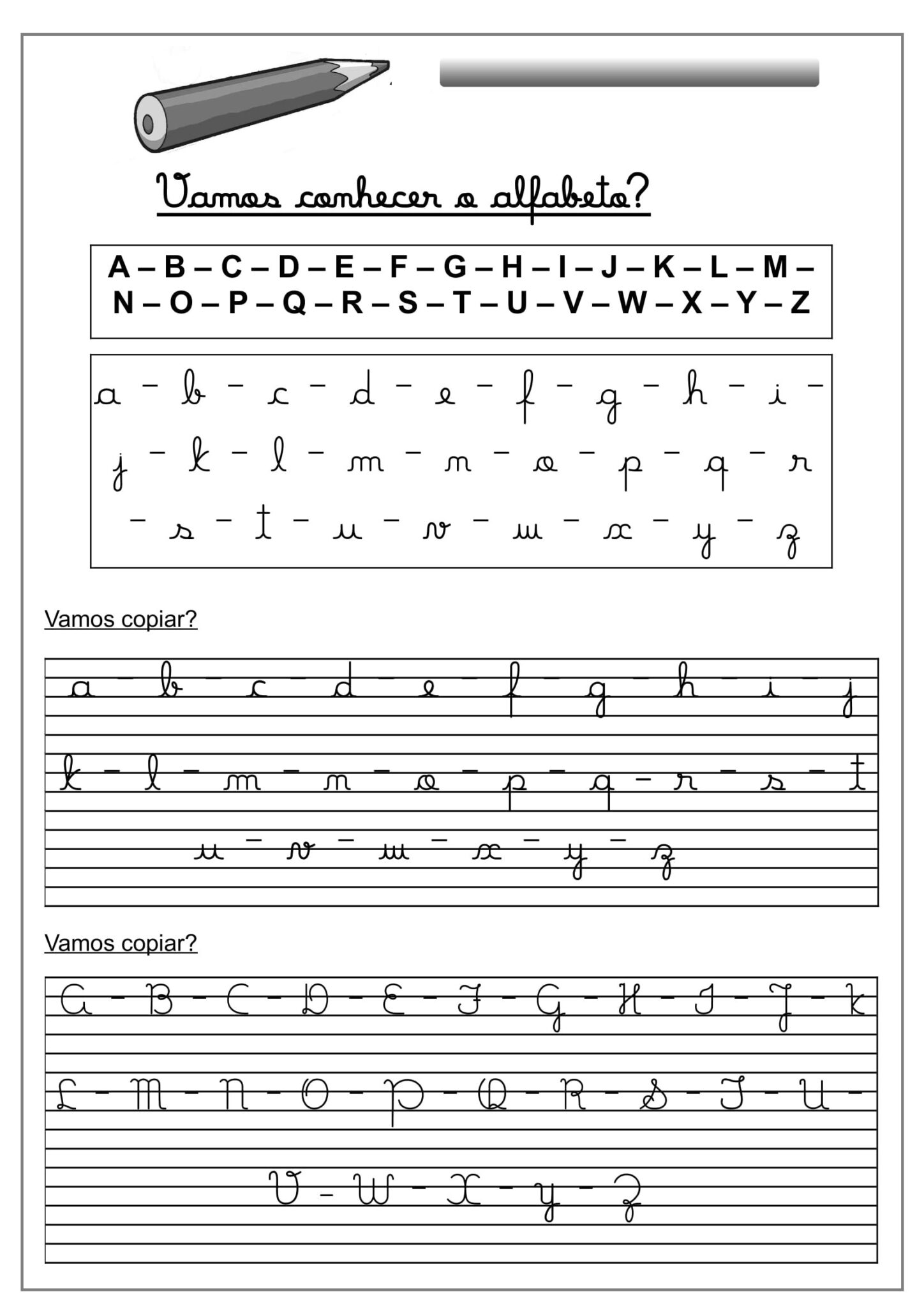 ATIVIDADES DE ALFABETIZAÇÃO - LETRA BASTÃO E CURSIVA - Cuca Super legal ...