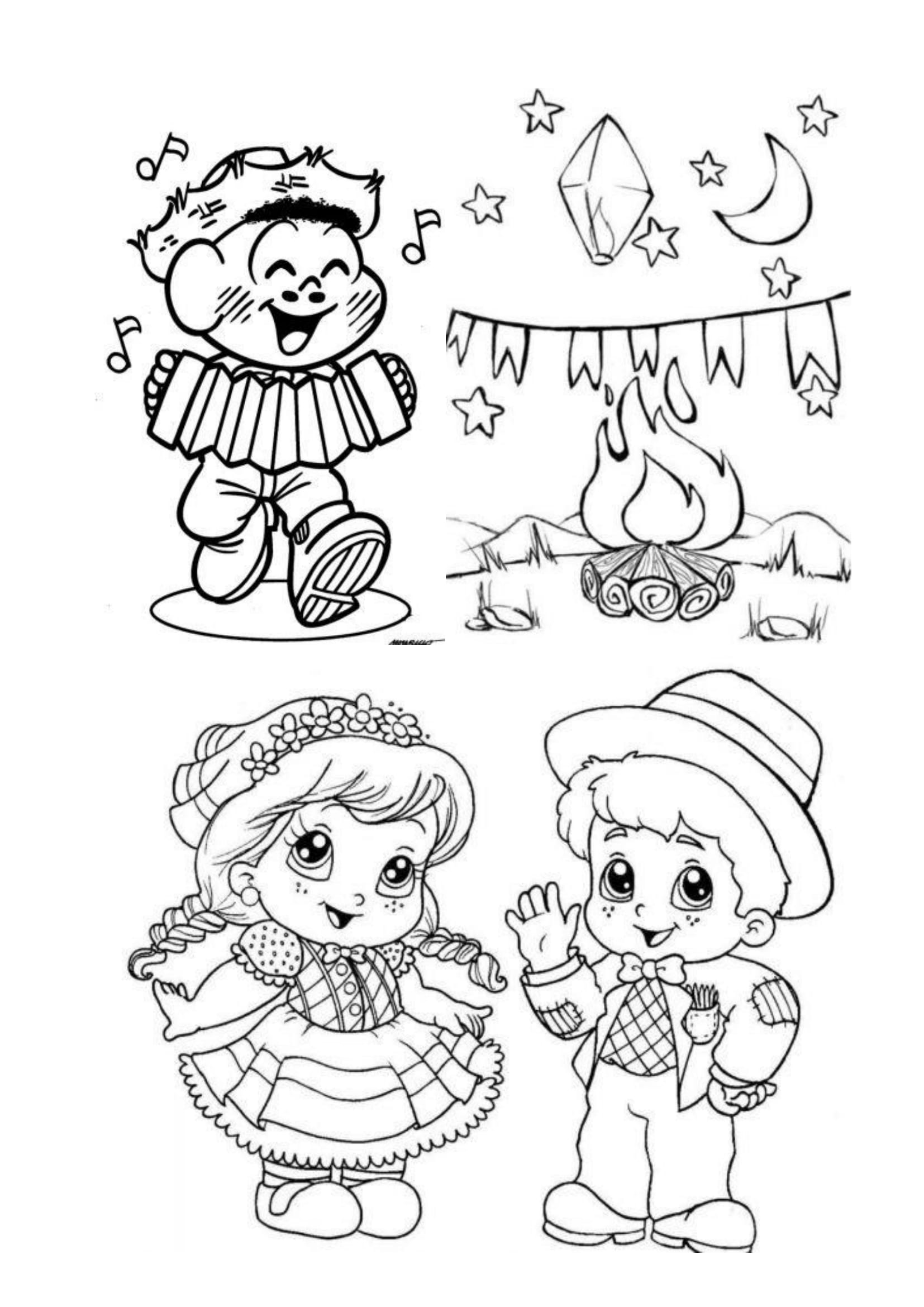 Ed. infantil - Festa junina - Desenhos para colorir - Cuca Super legal ...