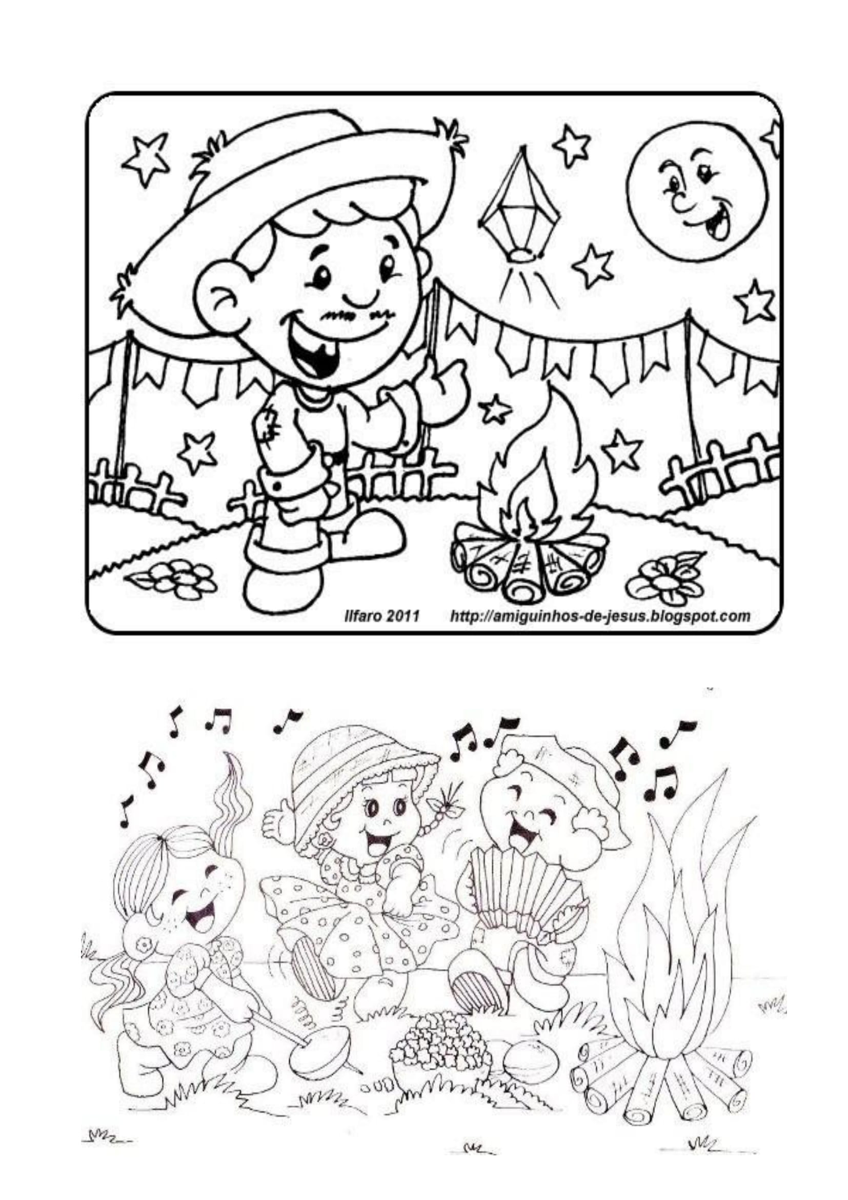 Ed. infantil - Festa junina - Desenhos para colorir - Cuca Super legal ...