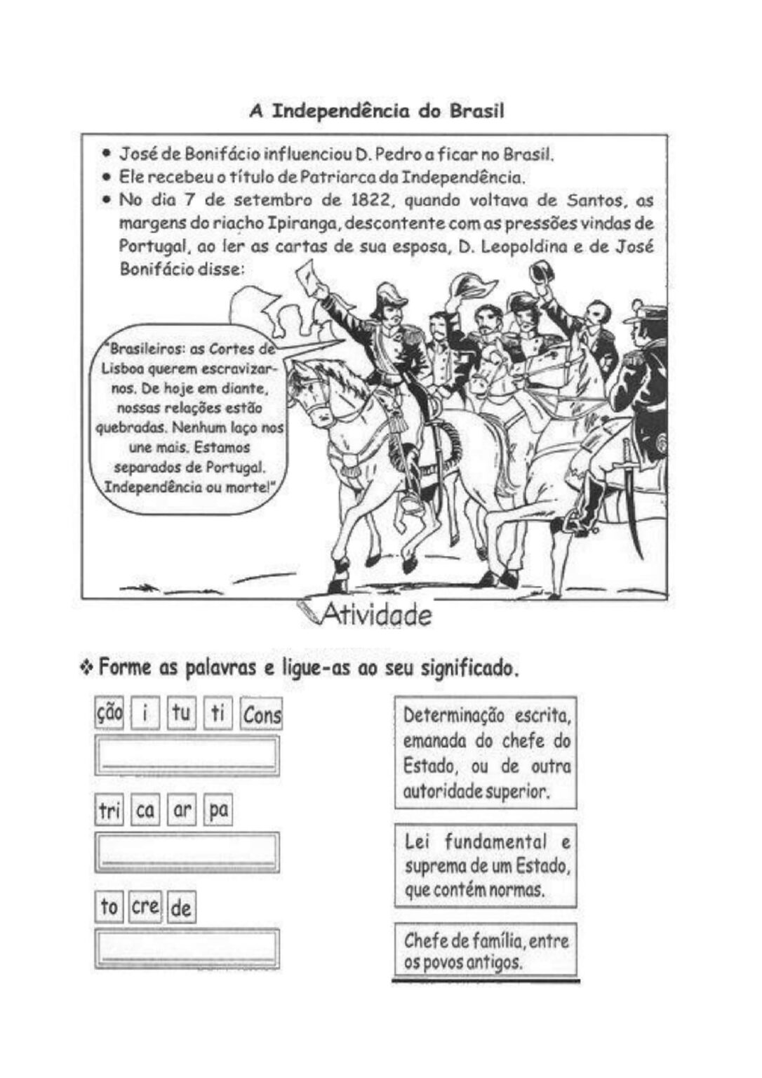 2° ao 5° ano - PROJETO SEMANA DA PÁTRIA -com sugestões de atividades ...