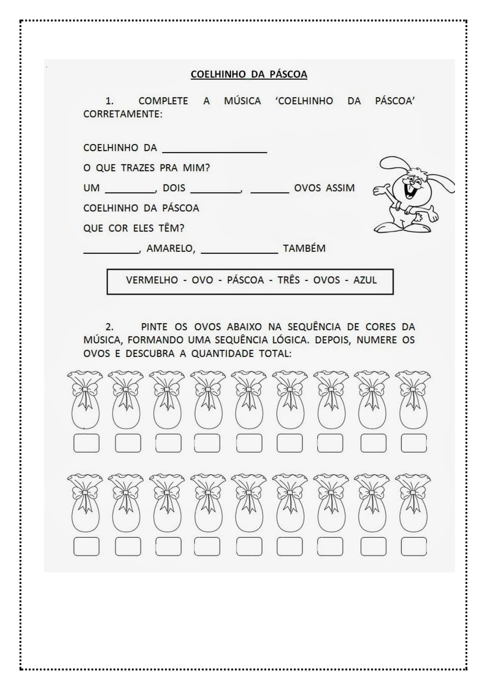 1º e 2º anos - Sequencia didática: PÁSCOA - Cuca Super legal - Educação ...