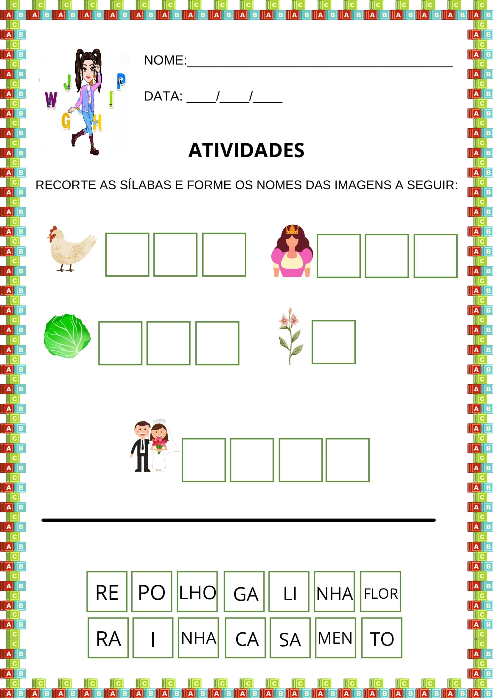 1º ano - Atividades de consciência fonológica - nº 1 - Cuca Super legal ...