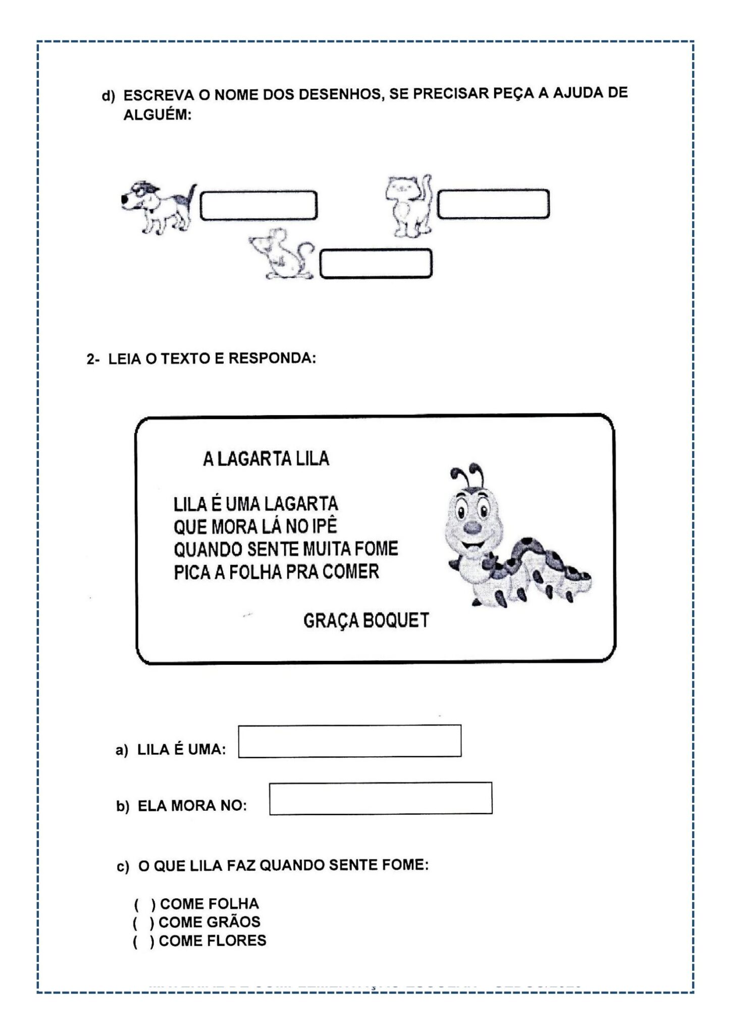 1º ano - Atividades de língua portuguesa - Cuca Super legal - Educação ...