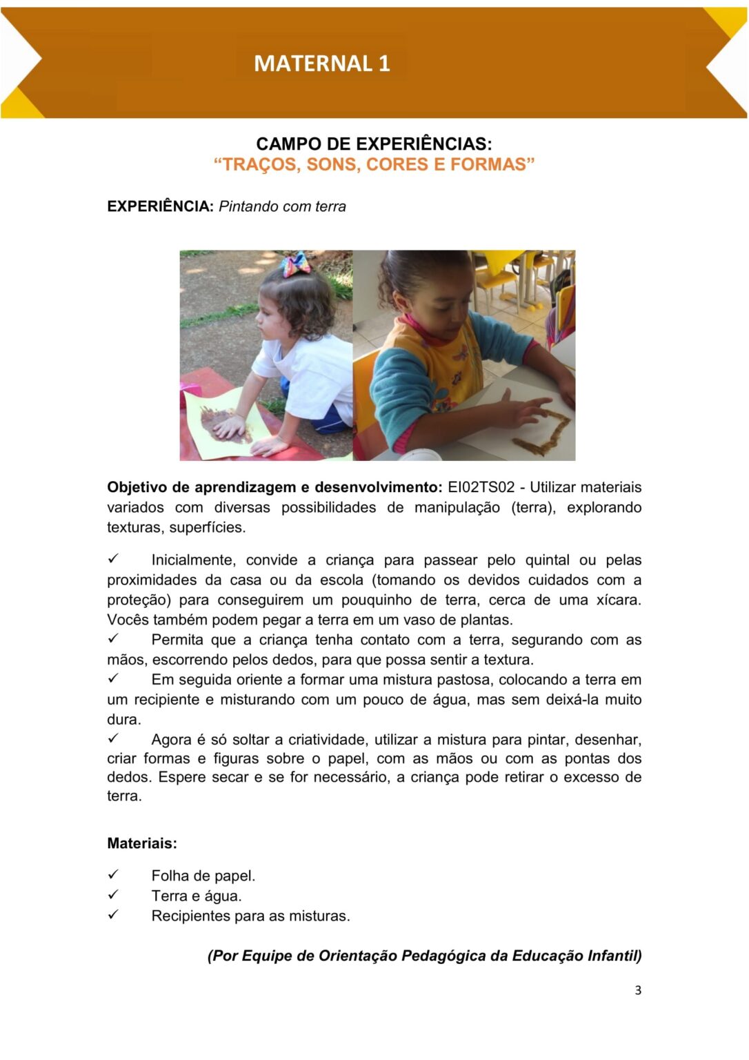MATERNAL 1 - Rotina semanal com as habilidades da BNCC e atividades ...