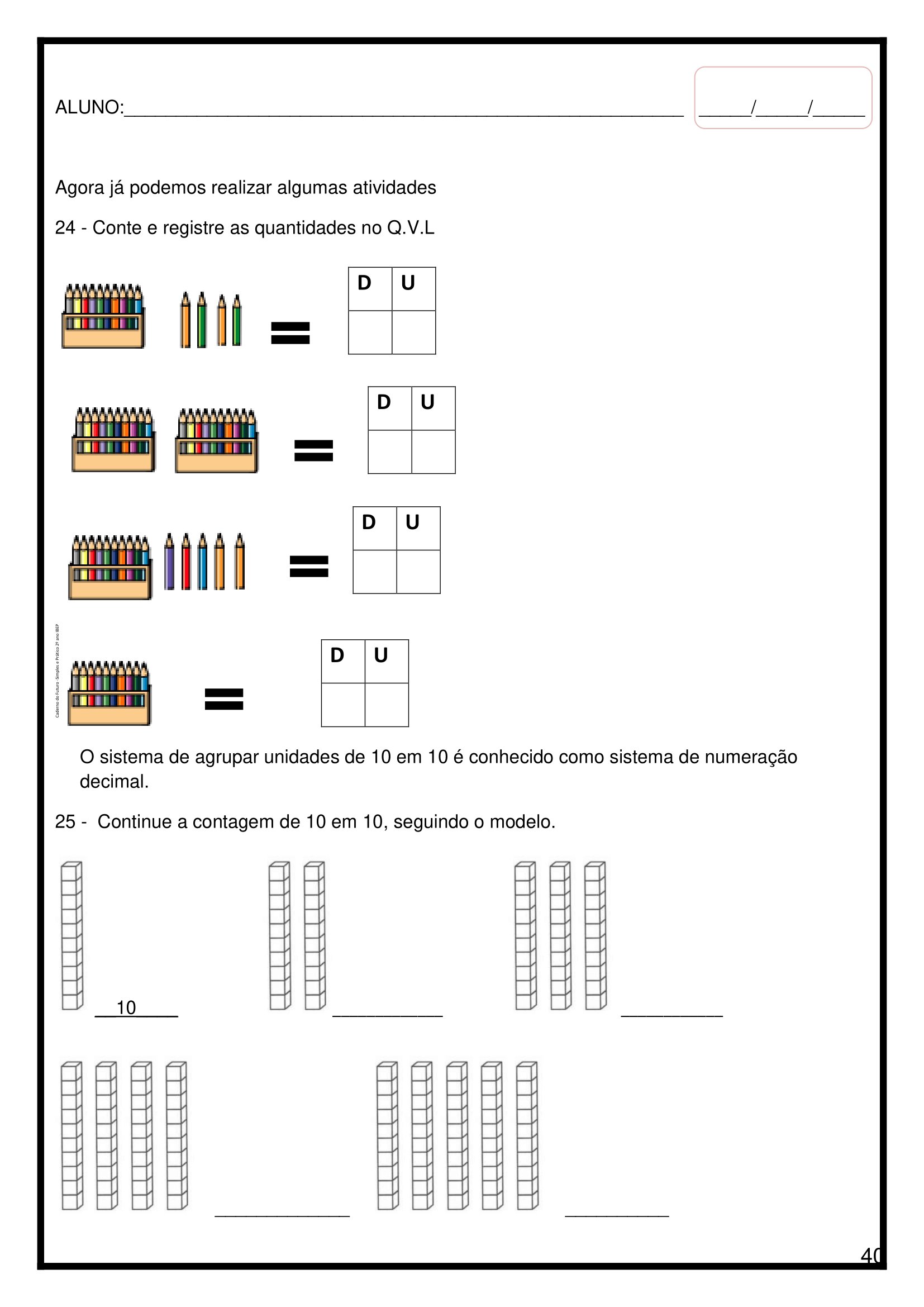 2º ano - Atividades complementares de reforço de matemática - Cuca ...