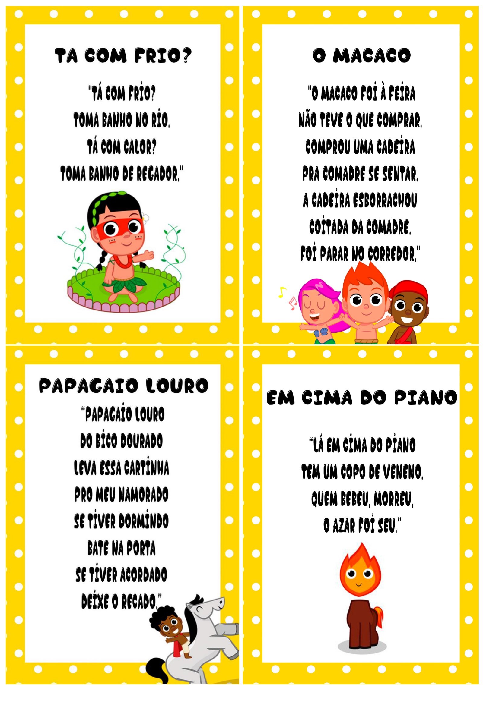 Atividades folclóricas - PARLENDAS - Cuca Super legal - Educação ...