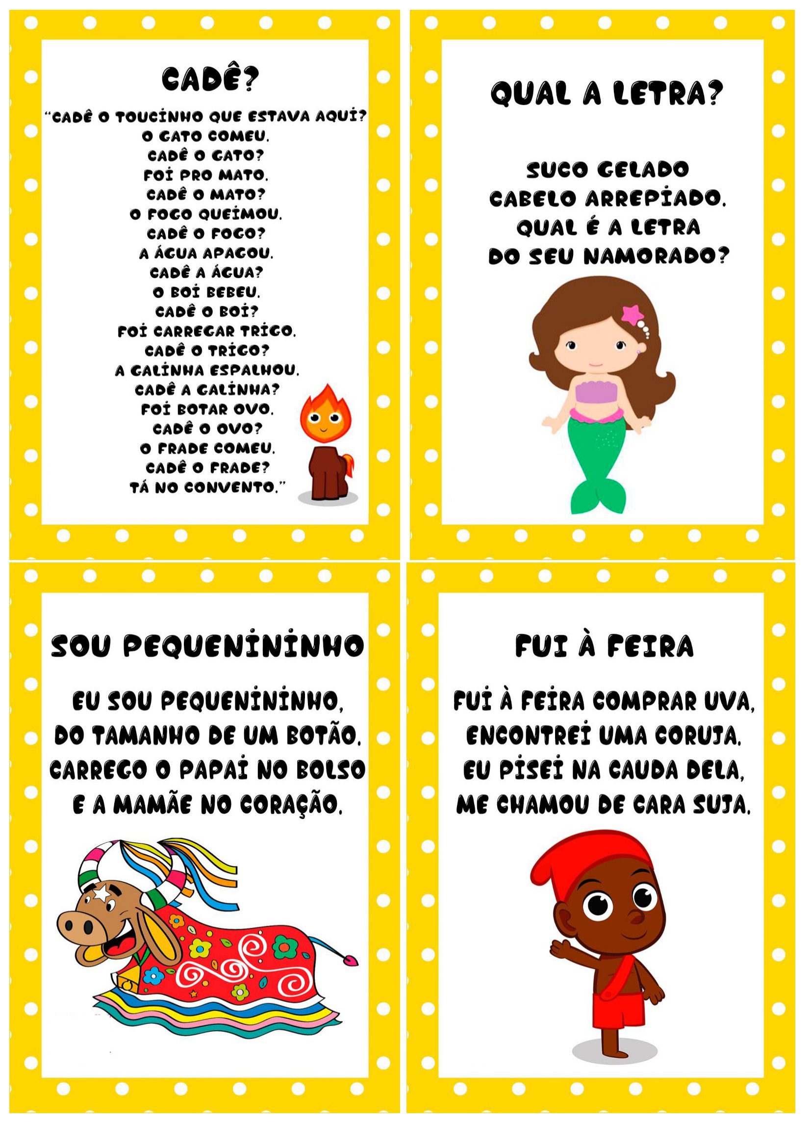 Atividades folclóricas - PARLENDAS - Cuca Super legal - Educação ...