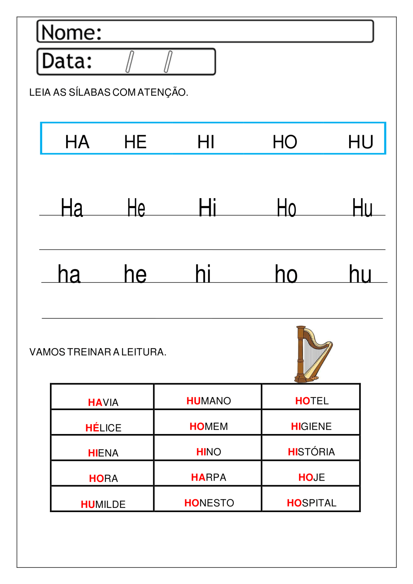 1º e 2º anos - Atividades de ortografia letra H - Cuca Super legal ...
