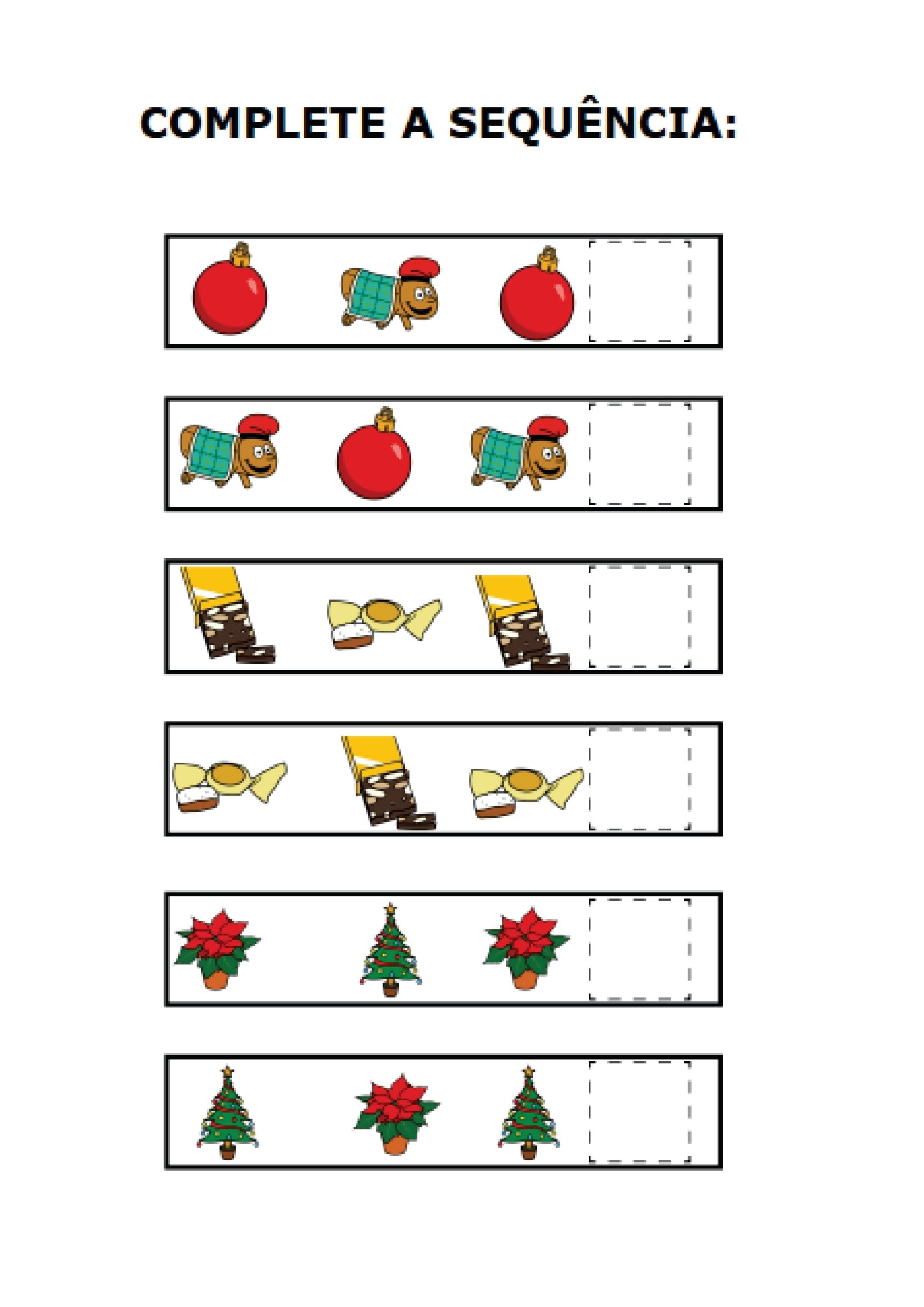 Ed. infantil - Atividades: Sequência de Natal - Cuca Super legal ...