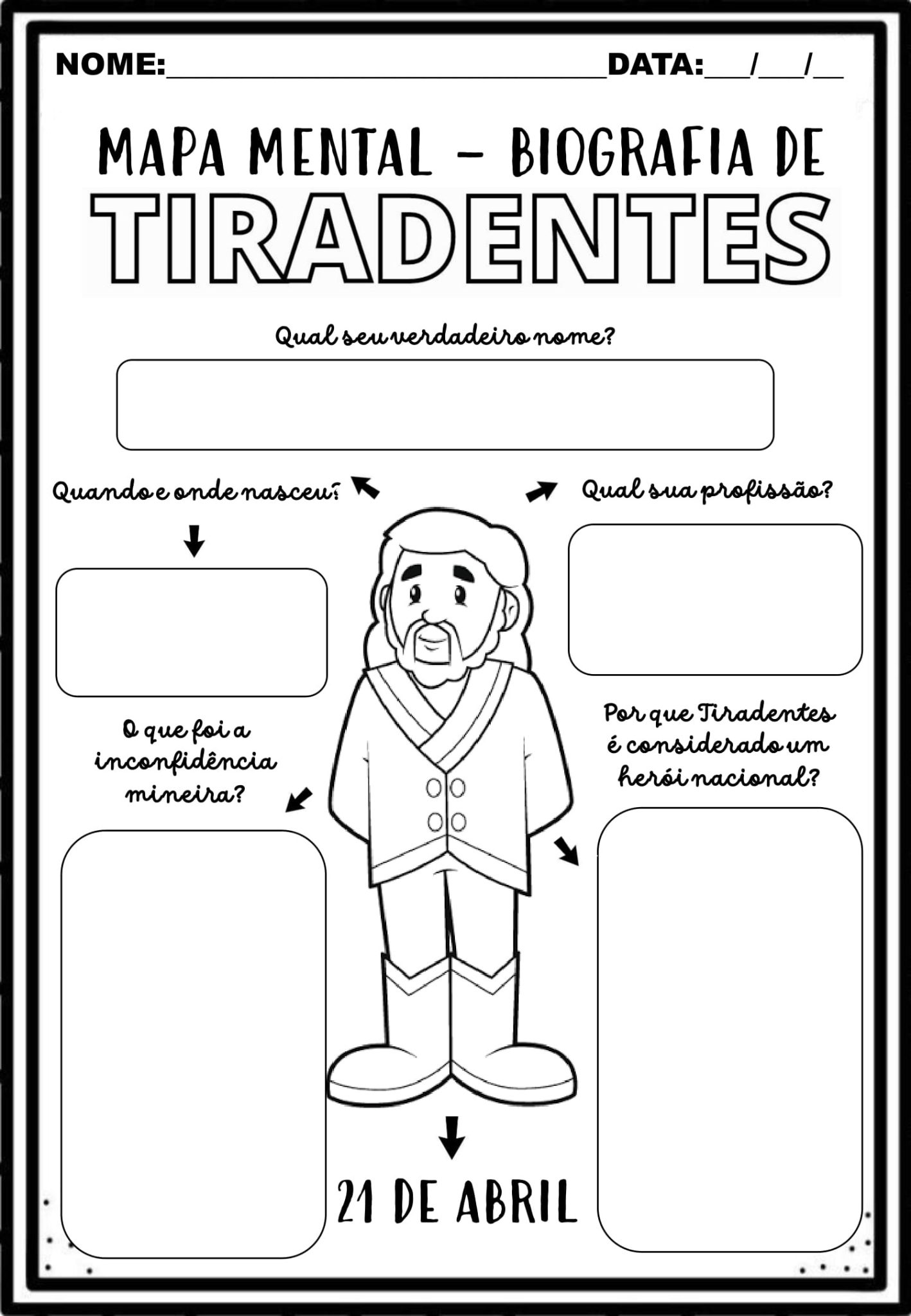 4º e 5º anos - ATIVIDADES SOBRE TIRADENTES - Cuca Super legal ...
